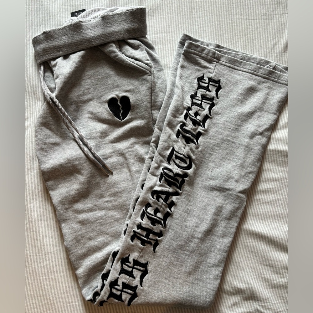 Focus Heartless stacked sweatpants